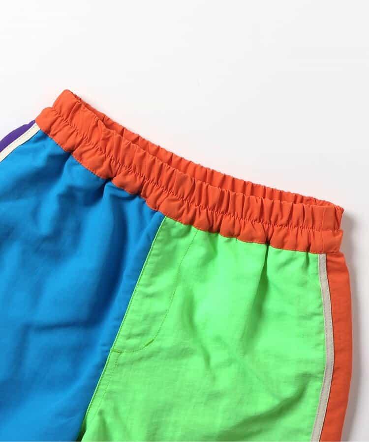 彩色拼接海灘短褲