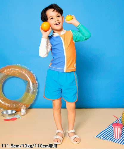 彩色拼接海灘短褲