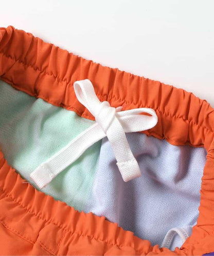 彩色拼接海灘短褲