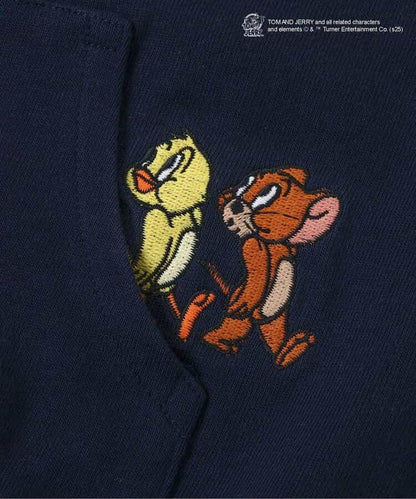 《貓和老鼠》領口圖案T恤