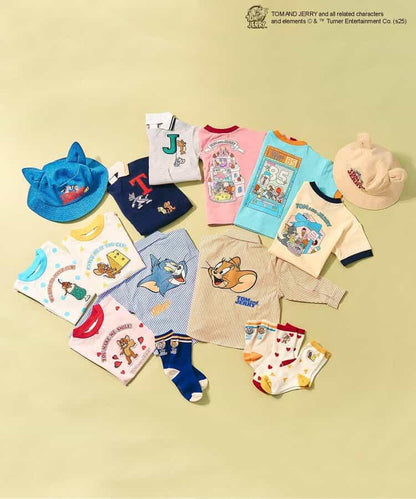 《貓和老鼠》領口圖案T恤