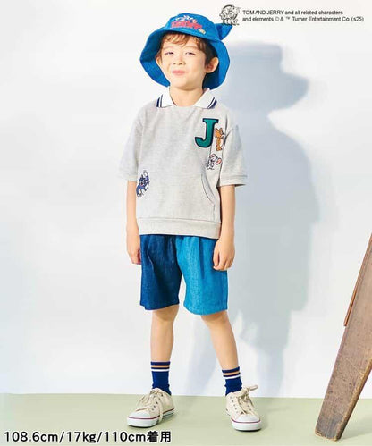 《貓和老鼠》領口圖案T恤