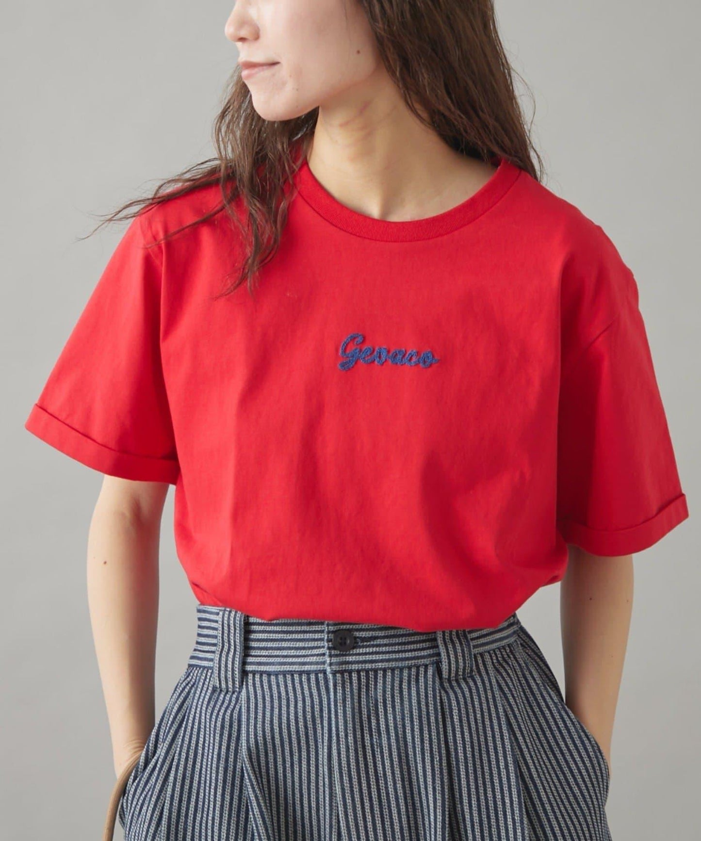 【GEVACO】一點小標誌鏈條刺繡T恤