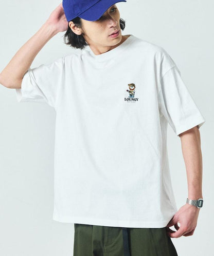 大尺寸 刺繡點綴 圓領 T恤 / 休閒款