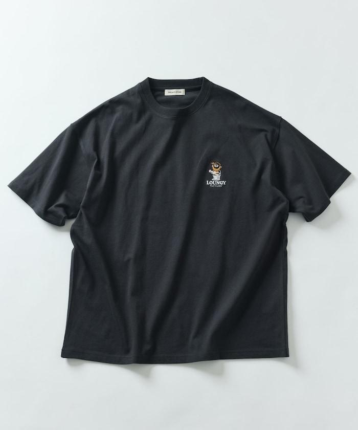 大尺寸 刺繡點綴 圓領 T恤 / 休閒款