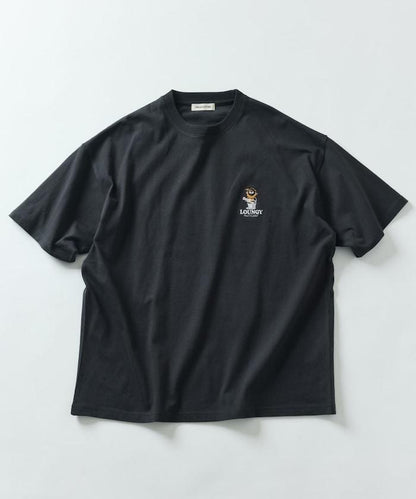 大尺寸 刺繡點綴 圓領 T恤 / 休閒款