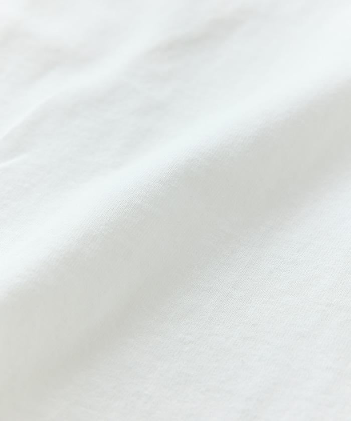大尺寸 刺繡點綴 圓領 T恤 / 花