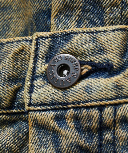 雙腰破洞寬鬆修身褲裙牛仔褲