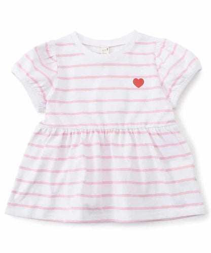 荷葉邊泡泡袖T恤｜7天風格