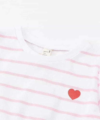 荷葉邊泡泡袖T恤｜7天風格