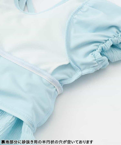 度假套裝荷葉邊分體泳衣_UV防曬