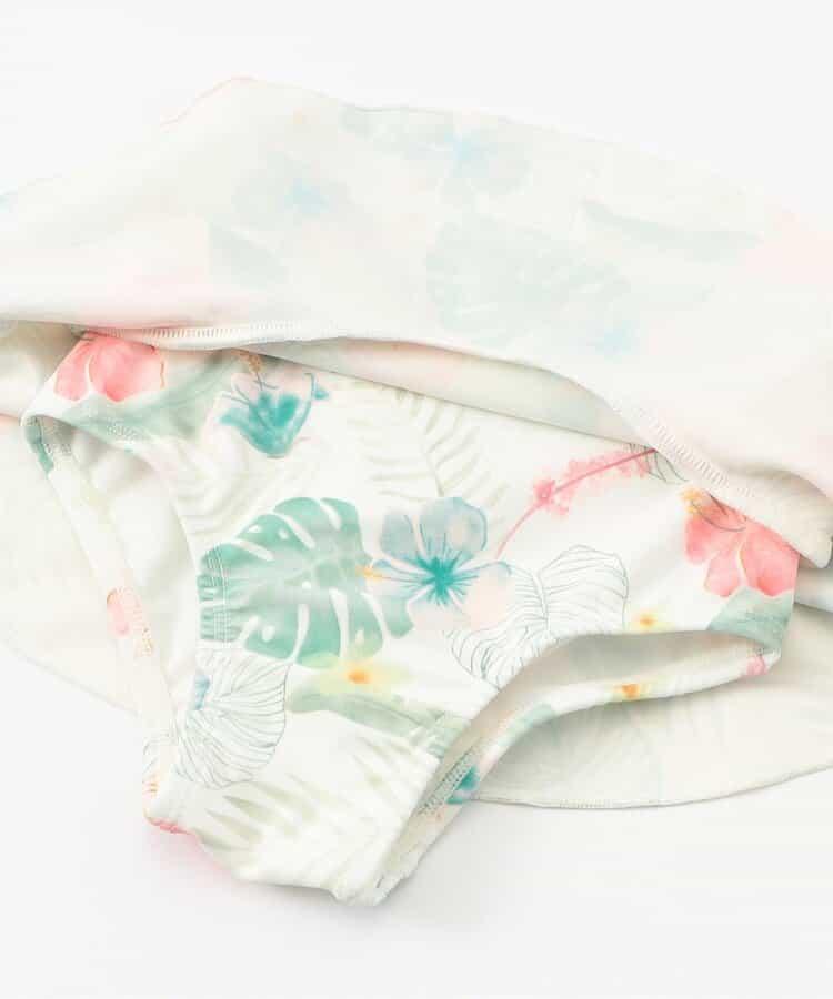 度假套裝荷葉邊分體泳衣_UV防曬