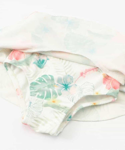 度假套裝荷葉邊分體泳衣_UV防曬