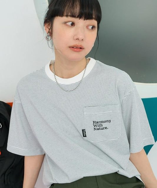 聯名 拼接口袋T恤