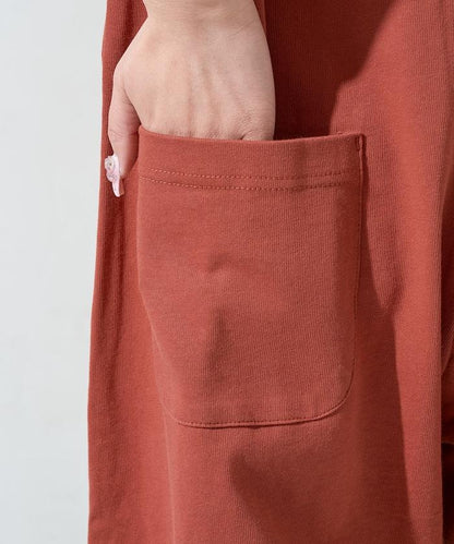 輕鬆款前開扣短袖連體褲