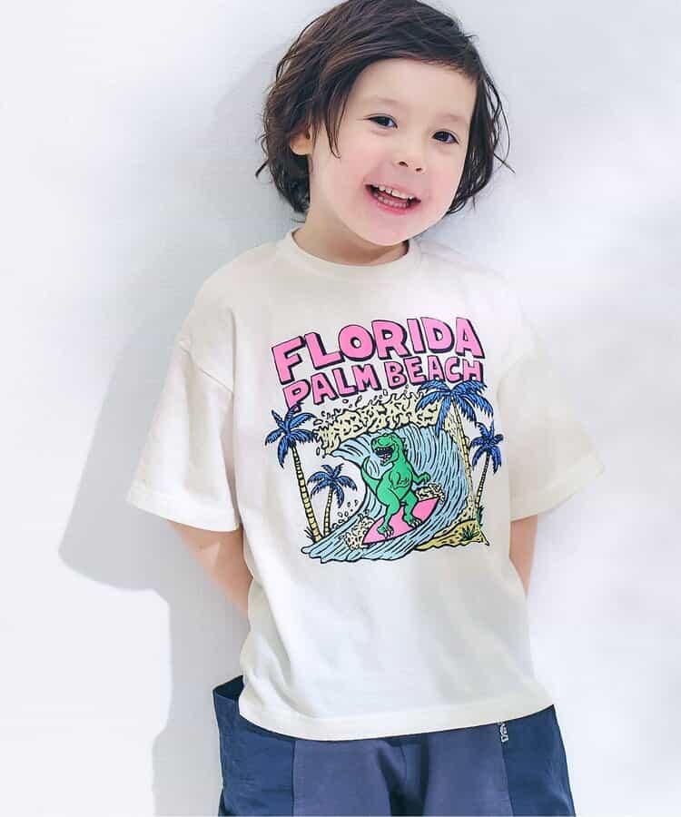 棕櫚灘印花恐龍T恤