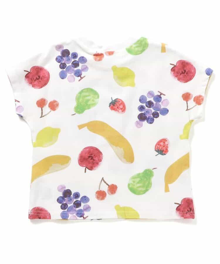 大尺寸水果圖案＆蔬菜方格圖案T恤