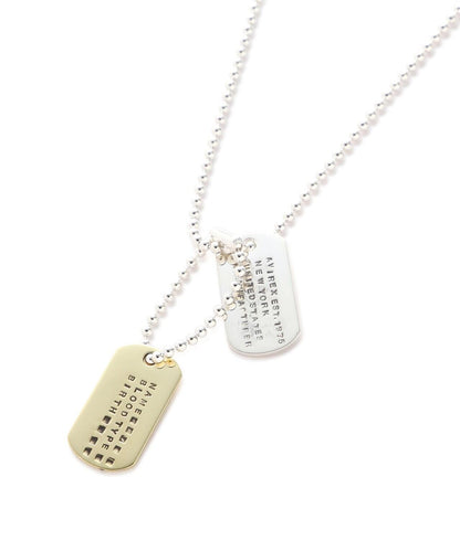 《AVIREXby J.H.M CO.，LTD. 》"SURPLUS" 軍牌項鍊 / "剩餘" 軍牌