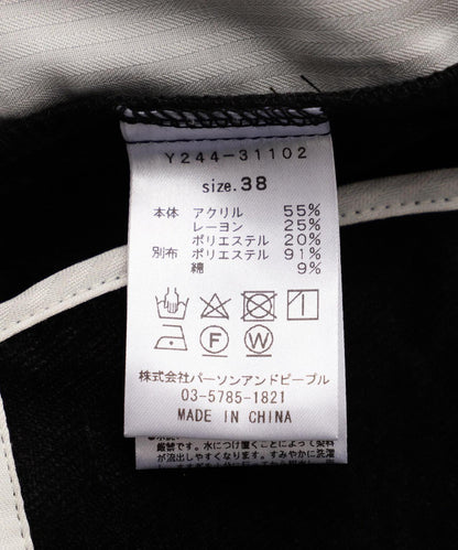 YENN(伊恩) 麻花斜紋弧形褲
