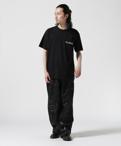 FR(13)NDS/朋友/HDK損傷寬鬆褲 BLK