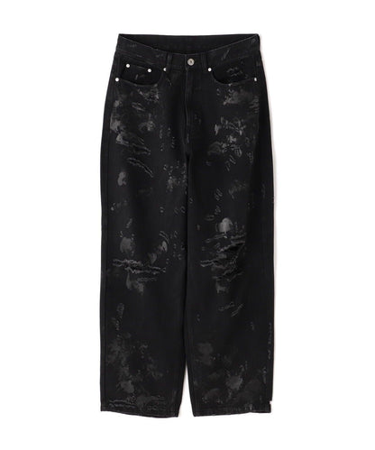 FR(13)NDS/朋友/HDK損傷寬鬆褲 BLK
