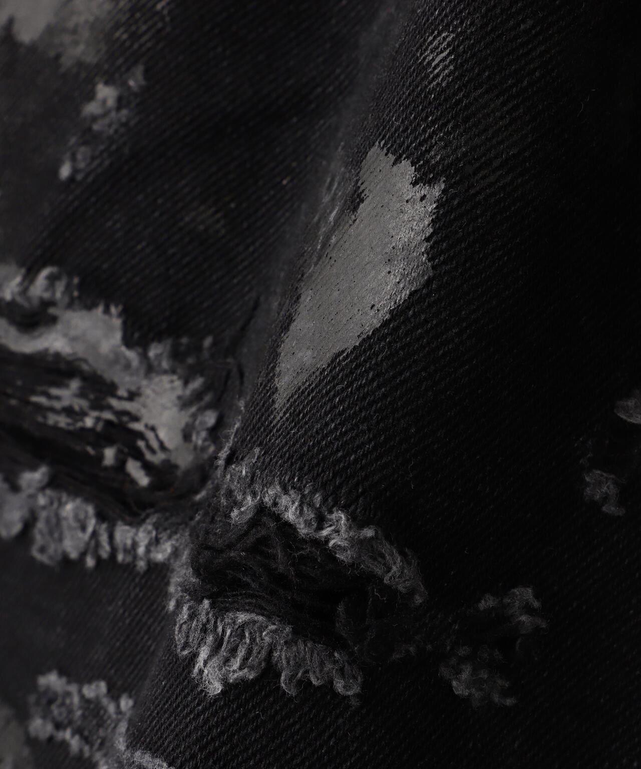 FR(13)NDS/朋友/HDK損傷寬鬆褲 BLK