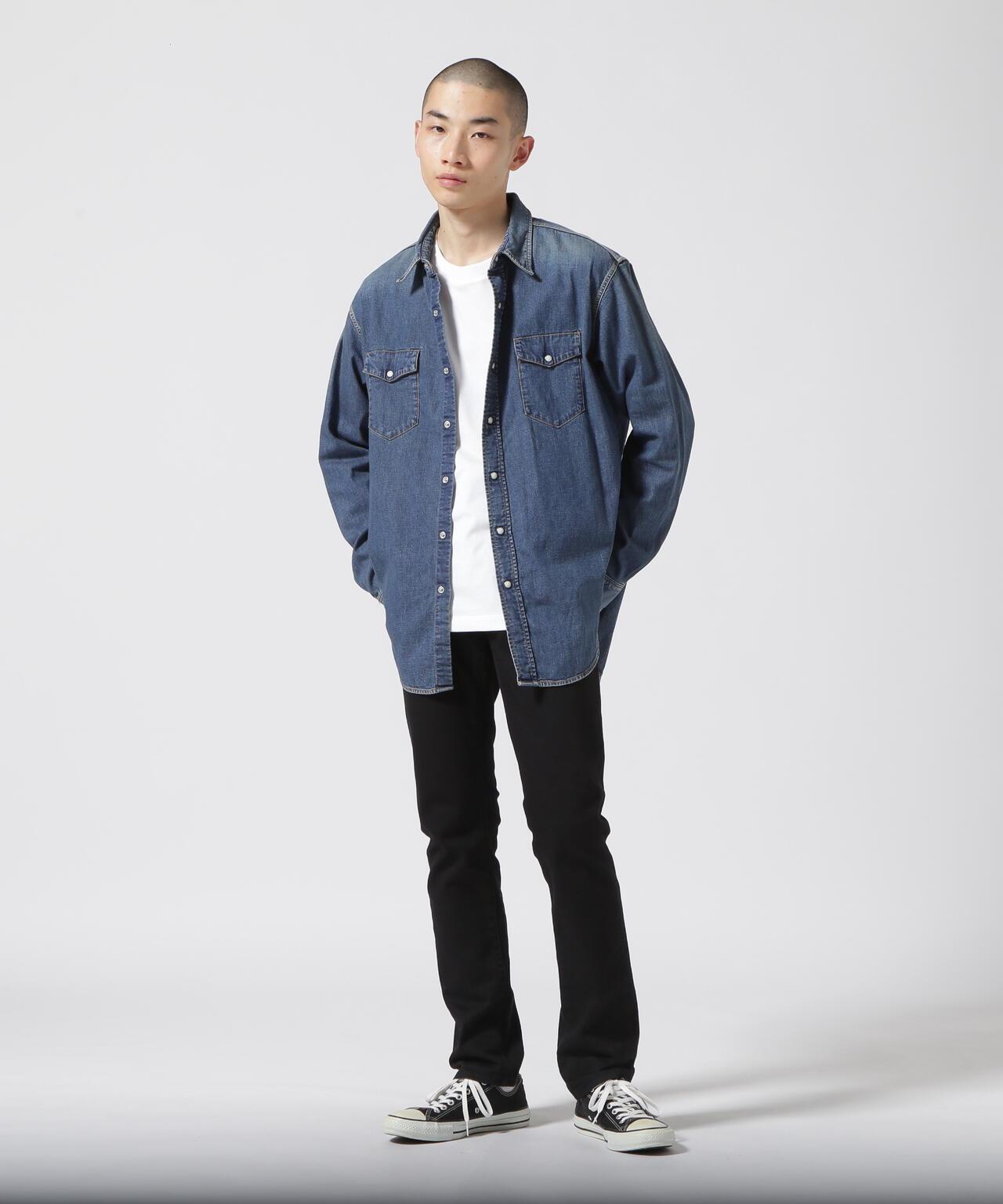 MINEDENIM（礦物牛仔）牛仔寬鬆西裝襯衫