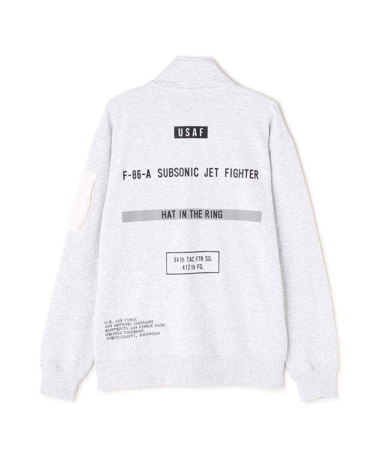 STENCIL STAND ZIP SWEAT "HAT IN THE RING" / 印花立領拉鍊衛衣 "戒指中的帽子"