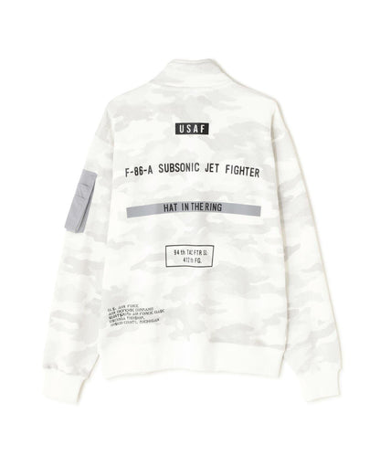 STENCIL STAND ZIP SWEAT "HAT IN THE RING" / 印花立領拉鍊衛衣 "戒指中的帽子"