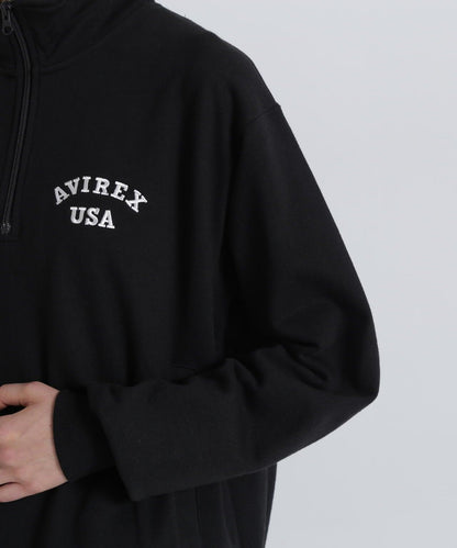 《&DEPOT限定》ASTAR HALFZIP SWEAT / A星 半拉鍊衛衣 / AVIREX / 阿維雷克斯