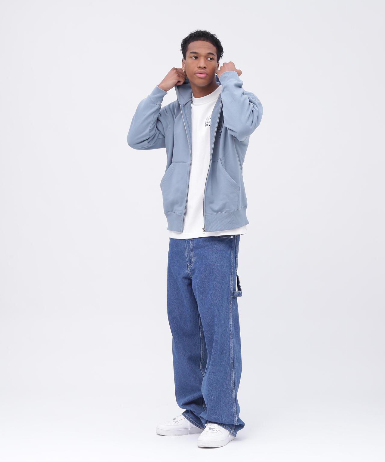 VARSITY LOGO ZIP SWEAT PARKA NYC / 高校隊標拉鍊衛衣連帽外套