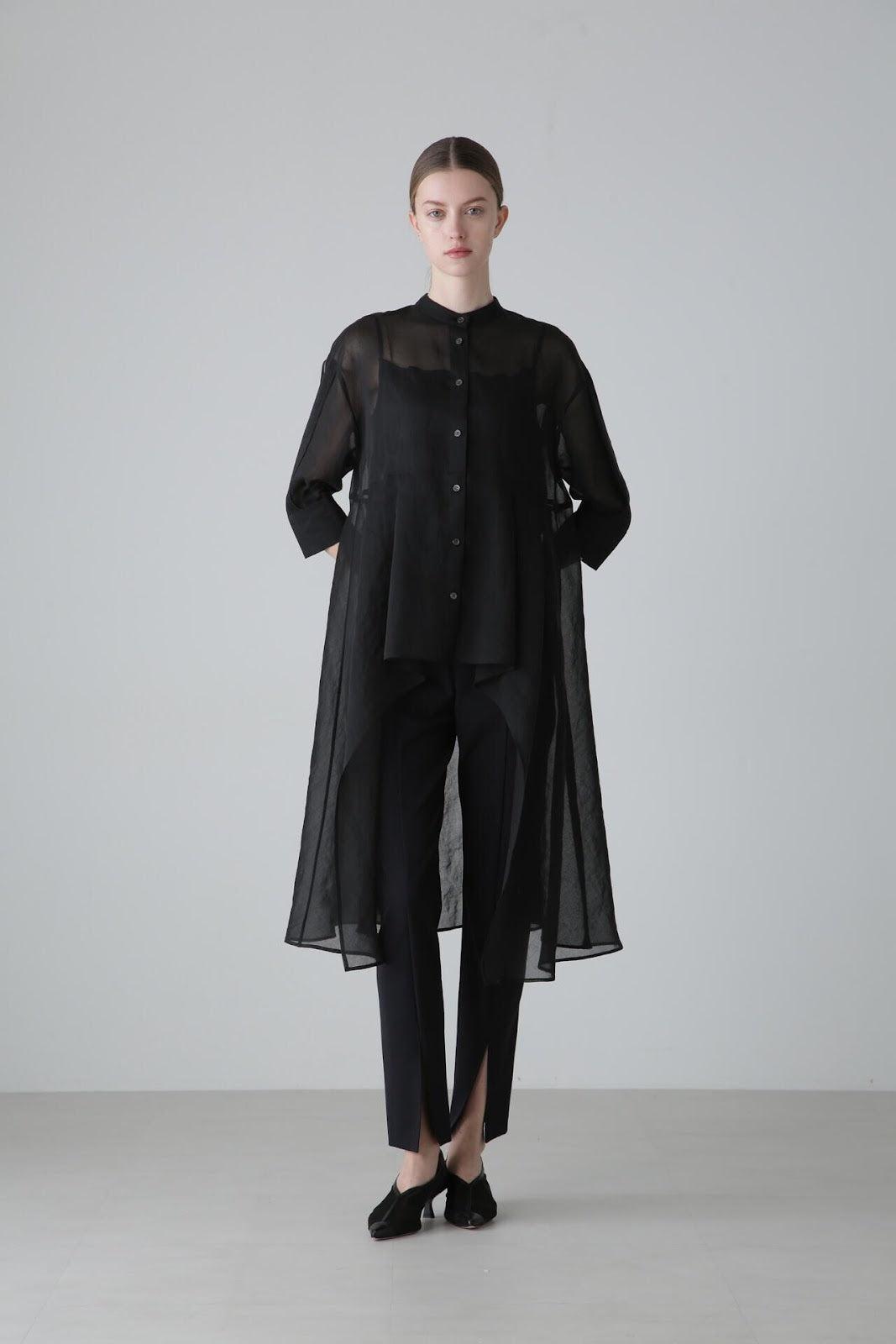 軟綢紗襯衫