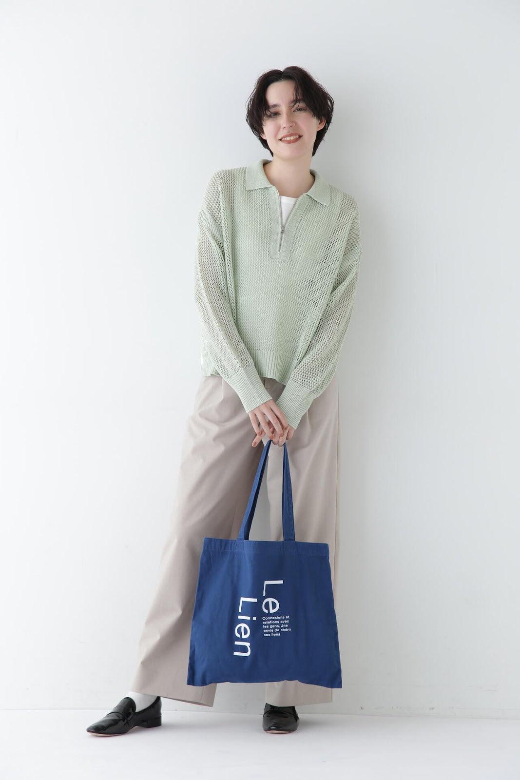 網眼織帶開襟套頭衫