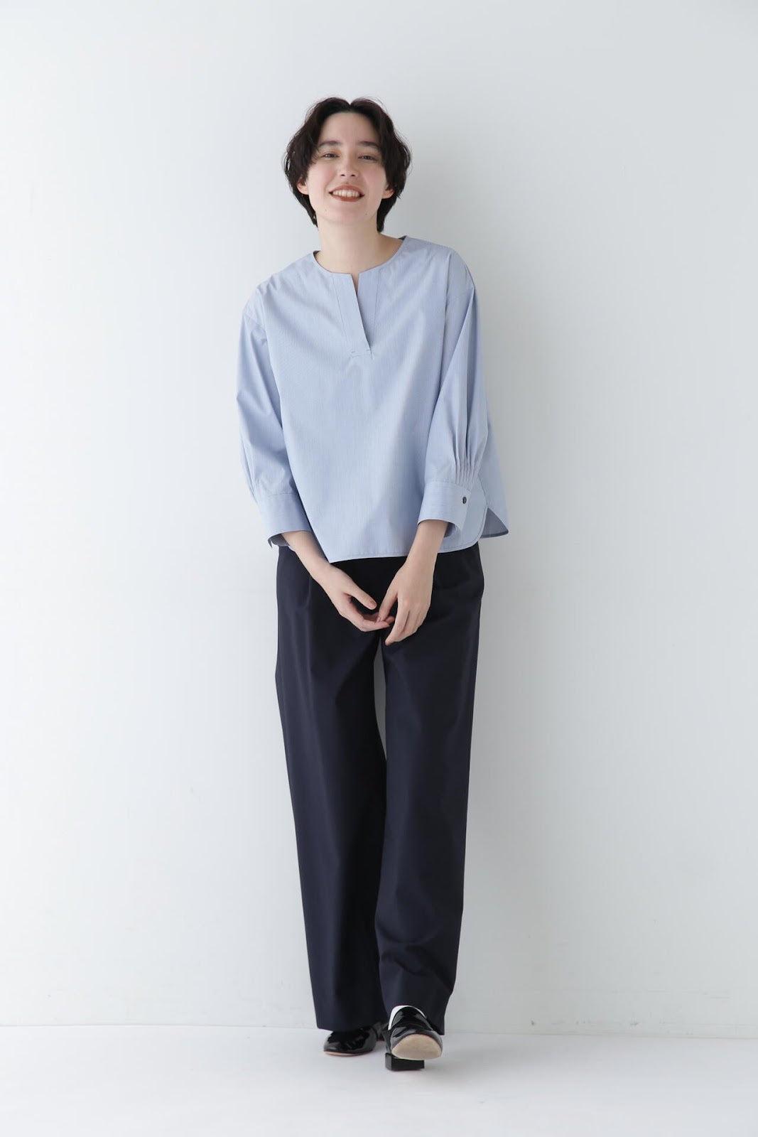 【限定尺碼】P纖維麻拼棉平紋彈力半寬鬆長褲