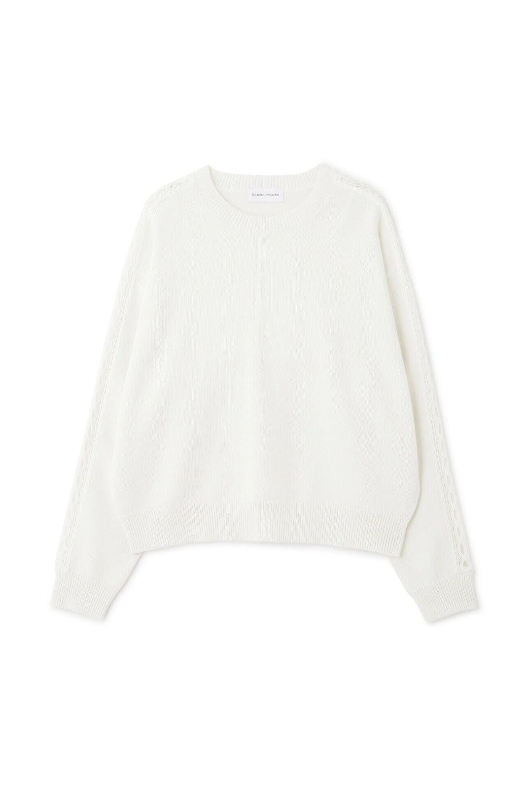 蕾絲拼接針織套頭衫
