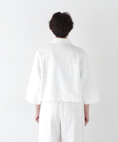 【福田麻琴合作款】棉麻開襟襯衫