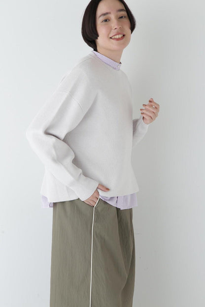棉羊絨提花套頭衫