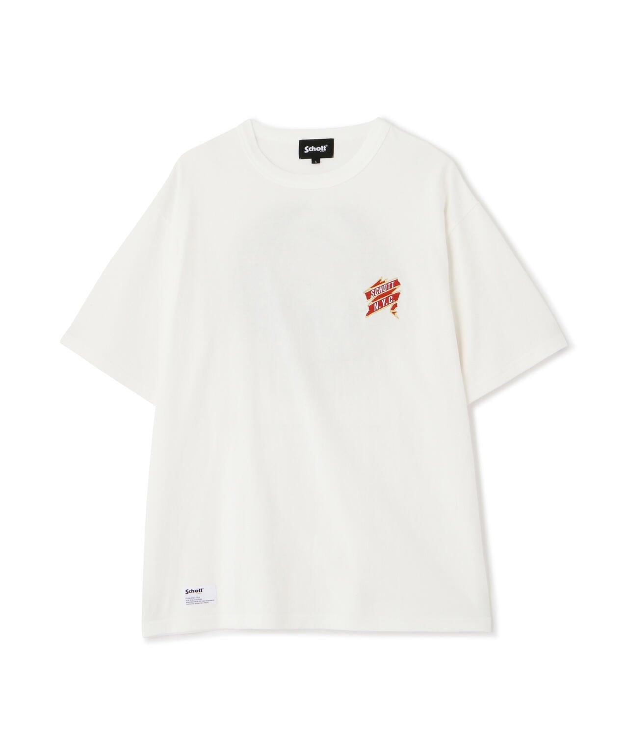 T恤 "鷹和絲帶刺繡"