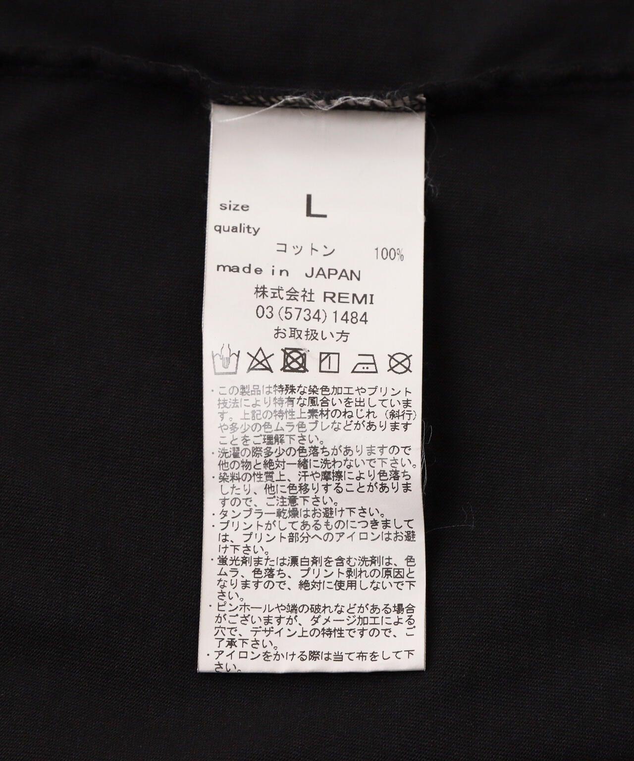 REMI RELIEF 聯名產品染色 25/-天竺大尺碼T恤(法國)