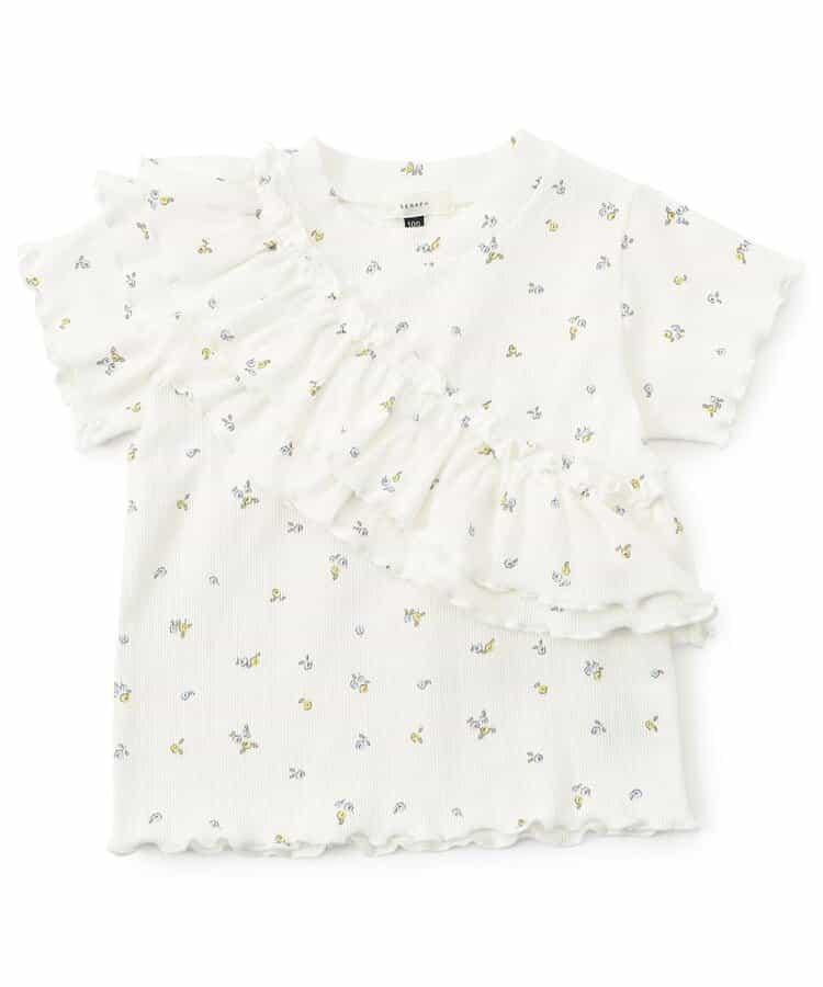 條紋荷葉邊上衣