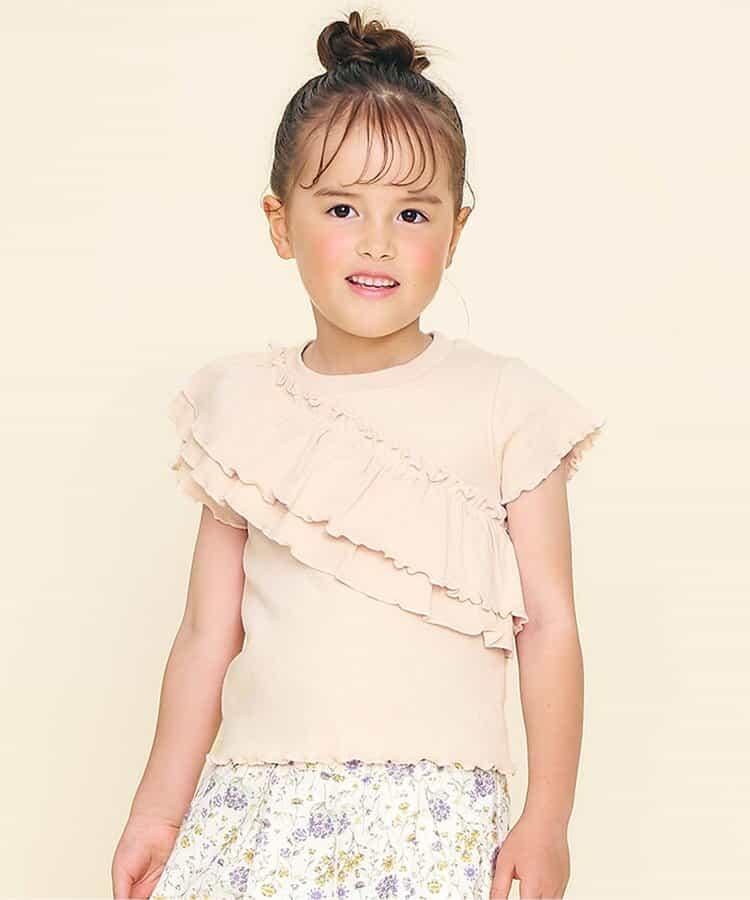 條紋荷葉邊上衣