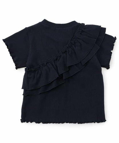 條紋荷葉邊上衣