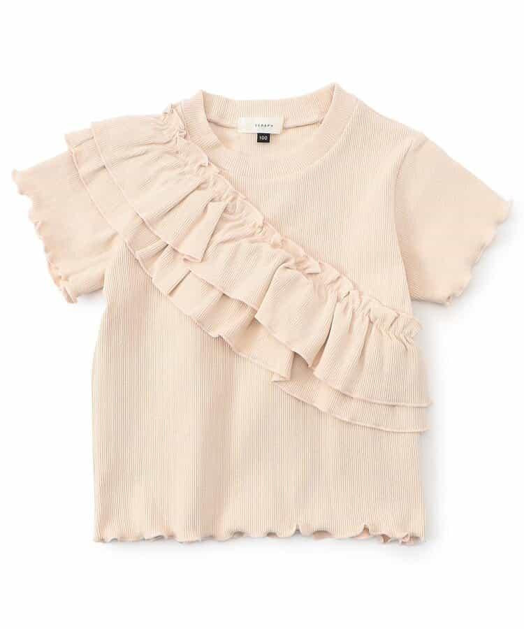 條紋荷葉邊上衣