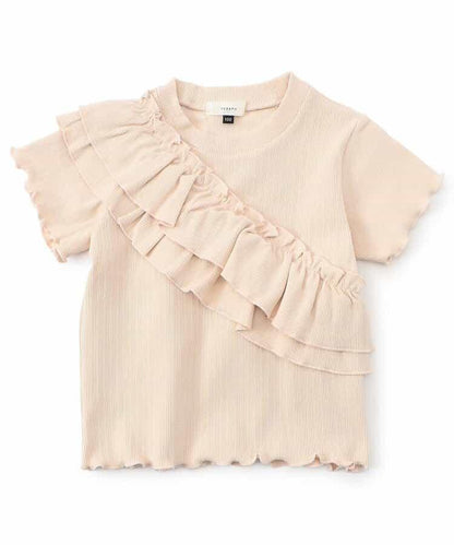 條紋荷葉邊上衣