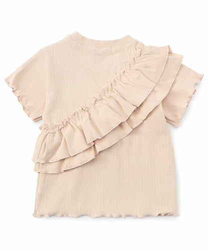 條紋荷葉邊上衣