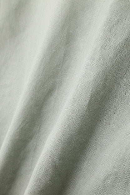 硬朗亞麻無領拉鍊夾克