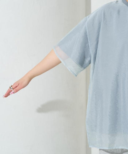 歐根紗 × T恤 背部刺繡 短袖 T恤