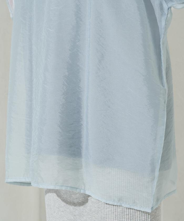 歐根紗 × T恤 背部刺繡 短袖 T恤