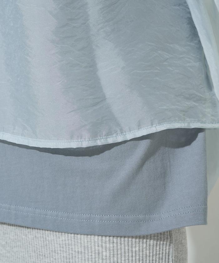 歐根紗 × T恤 背部刺繡 短袖 T恤