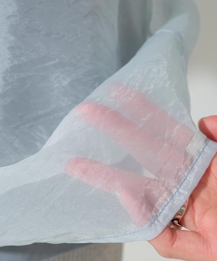 歐根紗 × T恤 背部刺繡 短袖 T恤